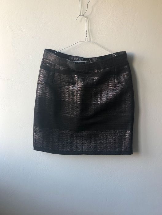 Krótka Brązowa Spódnica mini Vintage klasyczna