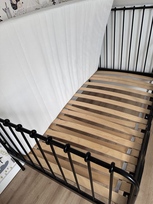 Łóżko ikea Minnen rozsuwane 80x200 materac nattsmyg