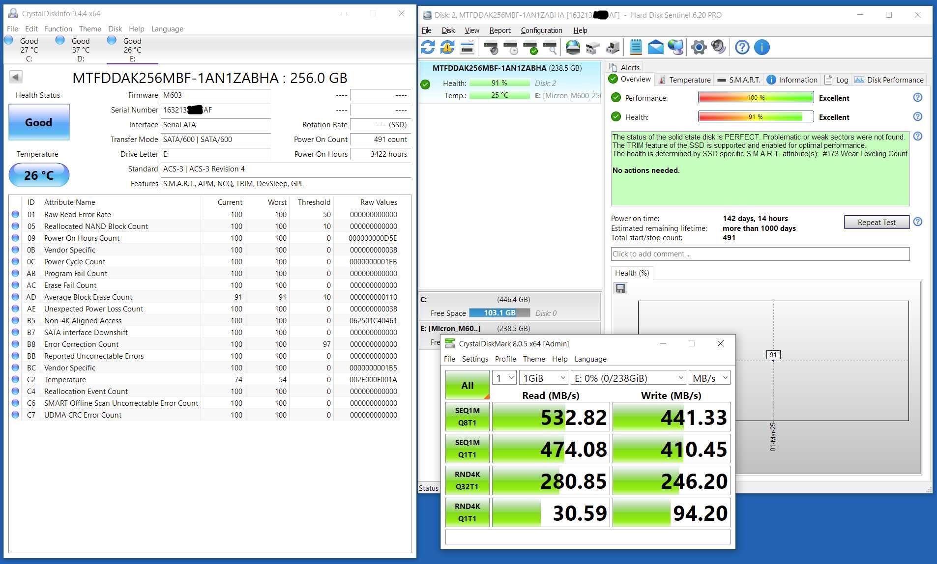 SSD SATAIII 2.5 Kingston Silicon Power Micron Samsung 60 256 512 GB