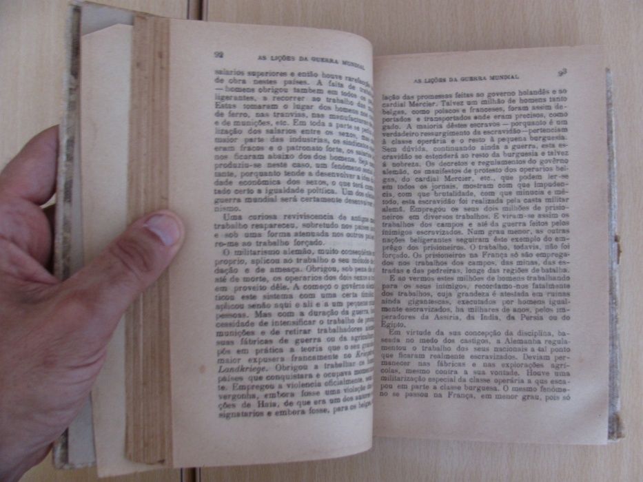 Raro - As Lições da Guerra Mundial Por Augustin Hamon - 1918