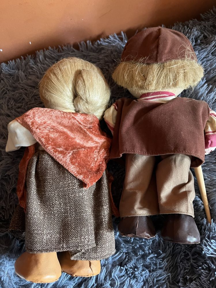 Dwie duze lalki bawaria dziadek babcia h=36cm