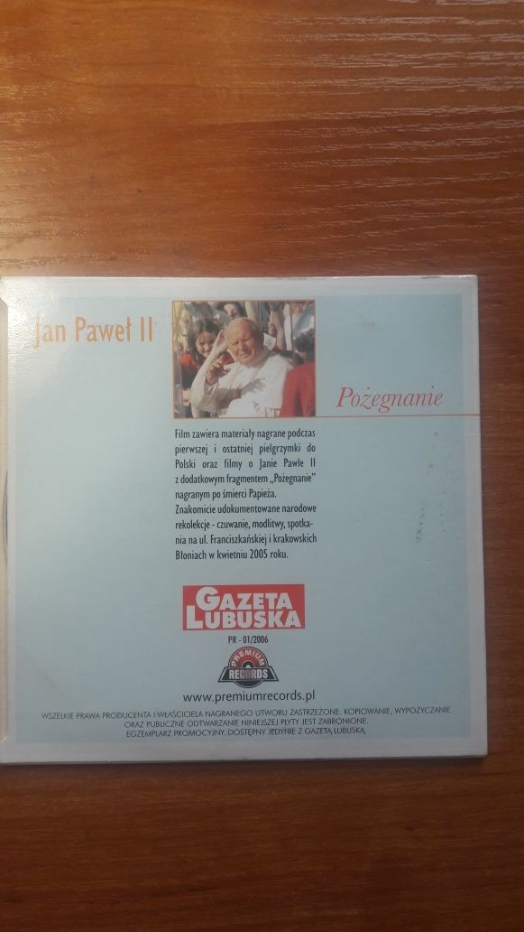 Jan Paweł II Pożegnanie DVD