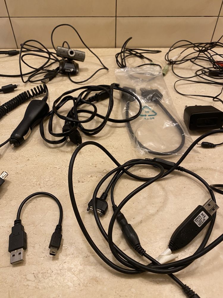 Кабеля, зарядки, micro usb, авто, Nokia, RCA, Samsung