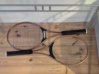 2 rakiety tenis brązowe używane
