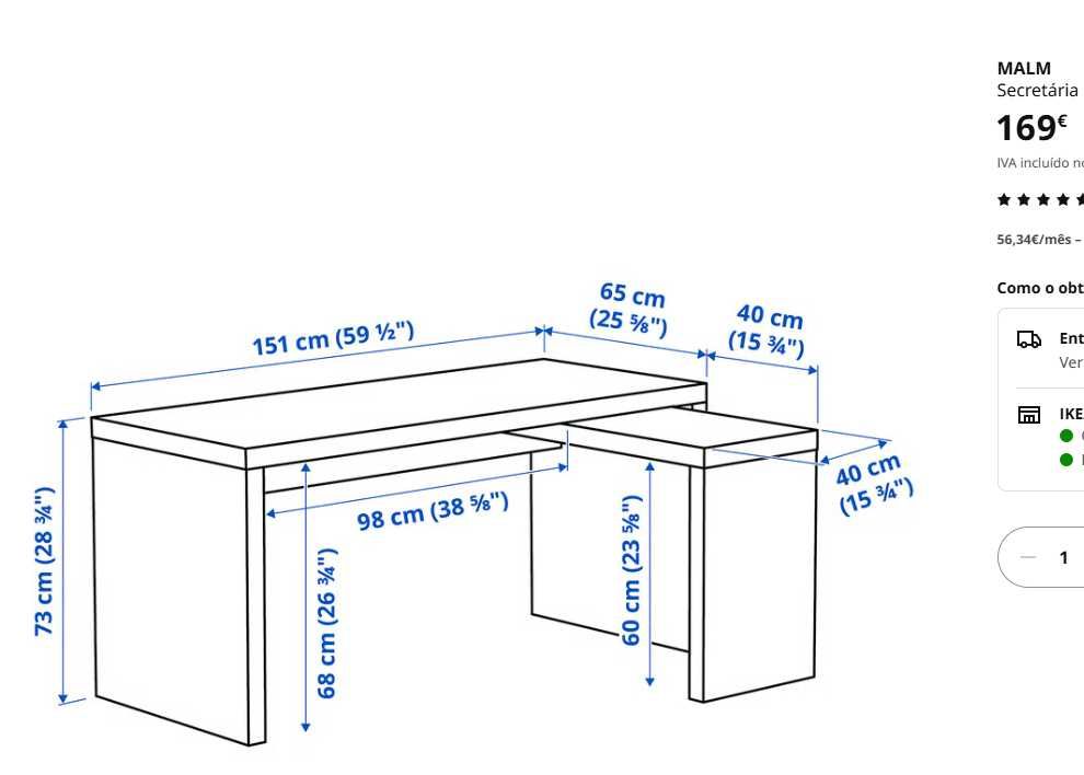 Secretária IKEA como nova