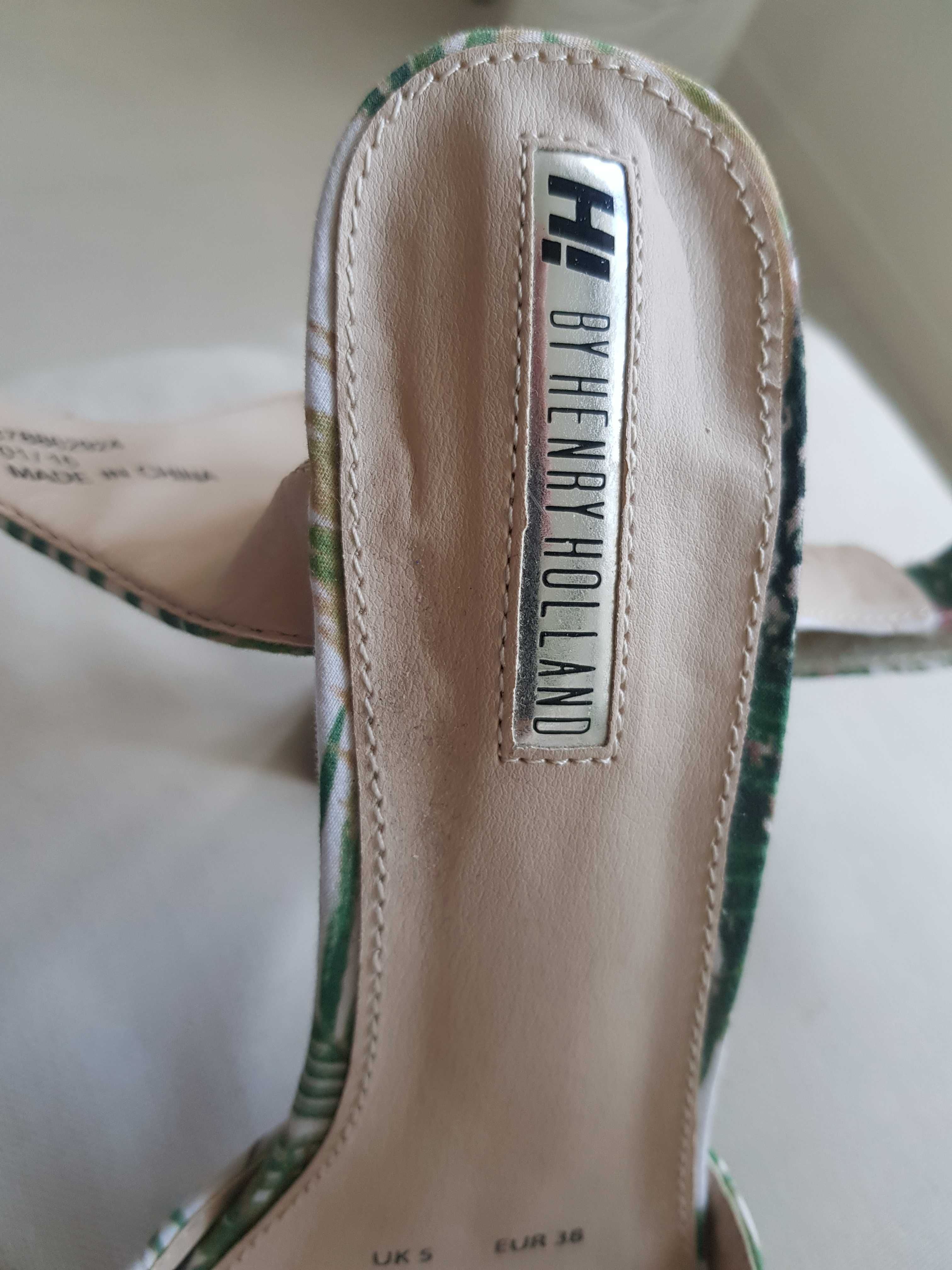 nowe wyjątkowe sandały na wysokim słupku, rozmiar 38 (5)
