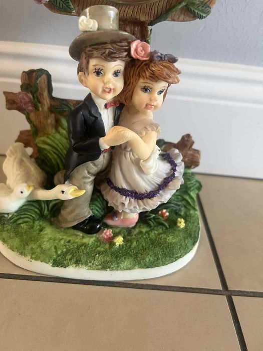 Zegar kominkowy Dzieci gąski konglomerat