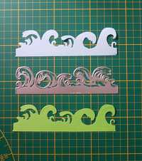 Fale woda wzornik border wykrojnik scrapbooking morze