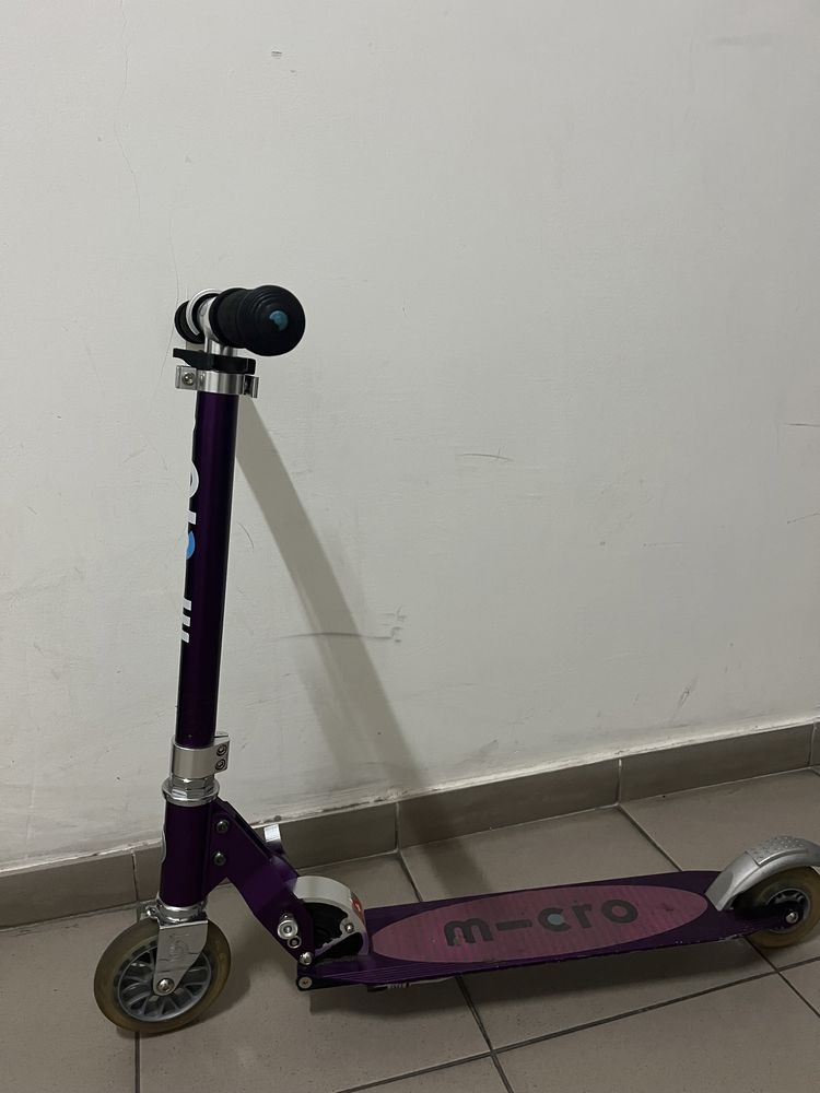 Самокат для дитини sprite micro scooter purple stripe фіолетовий мікро