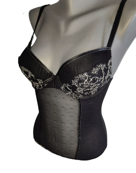 Markowy elegancki gorset Gatta r S 36 czarny elegancki top