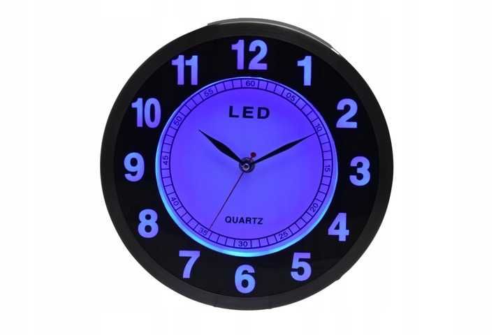 Zegar Ścienny LED Podświetlany Płynący Mechanizm