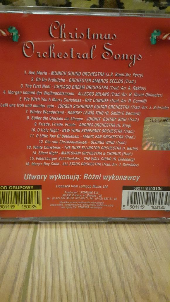 Muzyka instrumentalna Kolędy- płyta CD