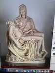 "Pietà" Pó de Mármore 45 cm, figura decorativa de alta qualidade
