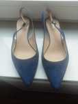 Buty granatowe z odkryta piętą 43