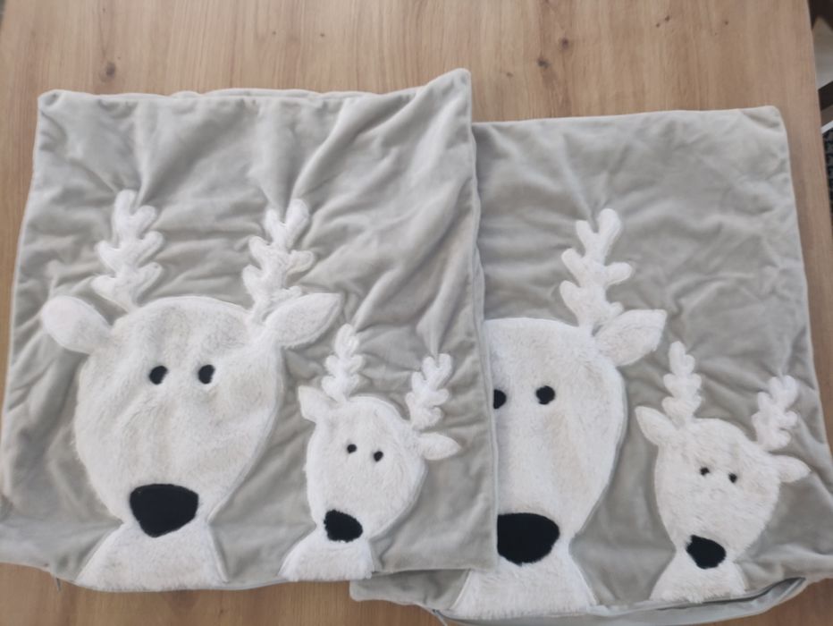 Poszewka na poduszkę home&you , świąteczna, renifery, 42x42