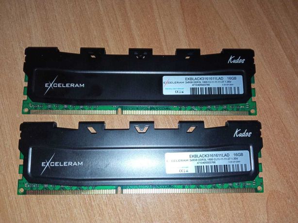 ОЗУ Exceleram Kudos DDR3 2x8Gb EKBLACK3161611LAD для ПК