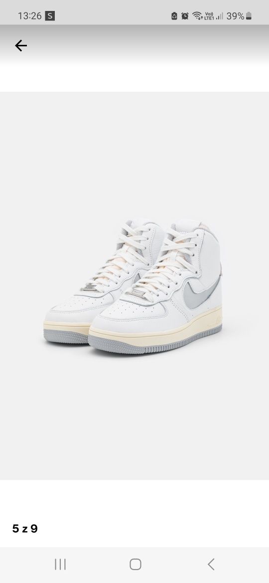 Nike Air Force 1 r.40.5/25,5 cm W AF1 sculpt nowe skóra wysokie sneake