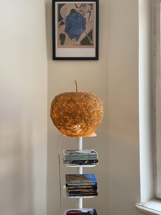 Вінтажна дизайнерська плетена лампа яблуко з ротангу jysk zara ikea