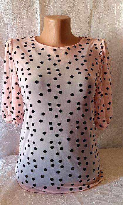 Блуза с принтом в горох