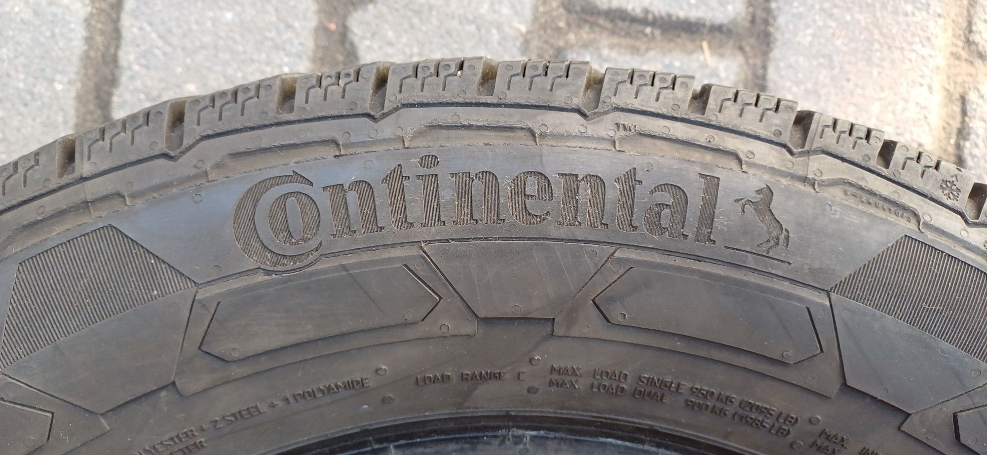 CONTINENTAL 215/65R16C , pojedyńcza opona zimowa wzmacniana.