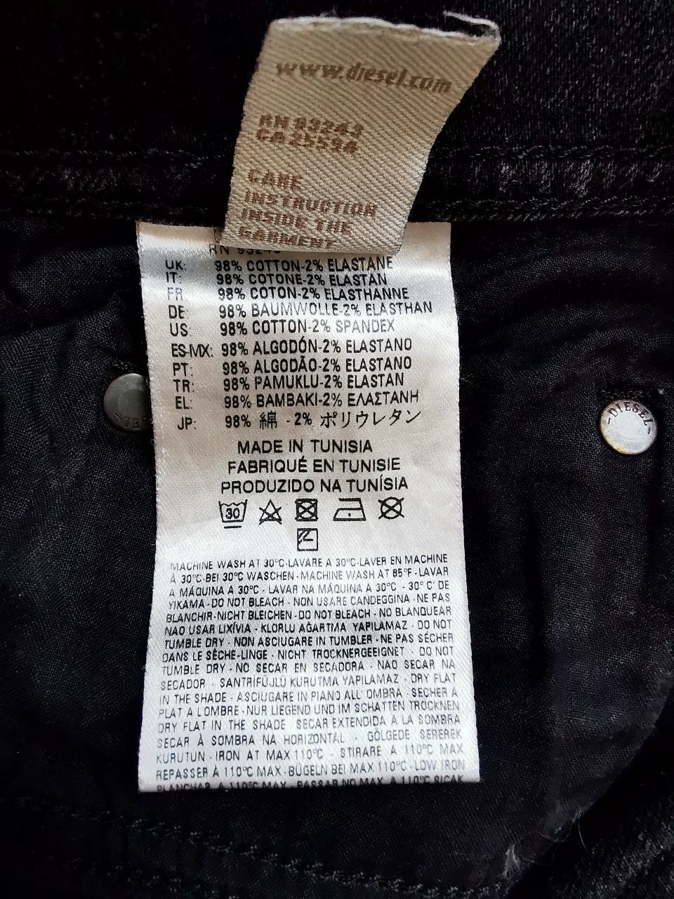 Diesel Tepphar Slim Carrot W31 L34 spodnie jeansowe jeansy