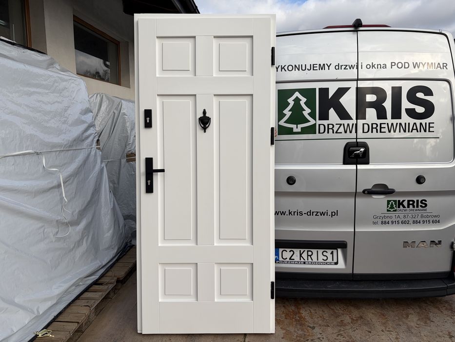 Drzwi zewnętrzne OD RĘKI drewniane nietypowe na wymiar.  CAŁA POLSKA