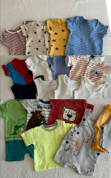 Великий набір, дитячі речі 50-56-62, 0-6міс