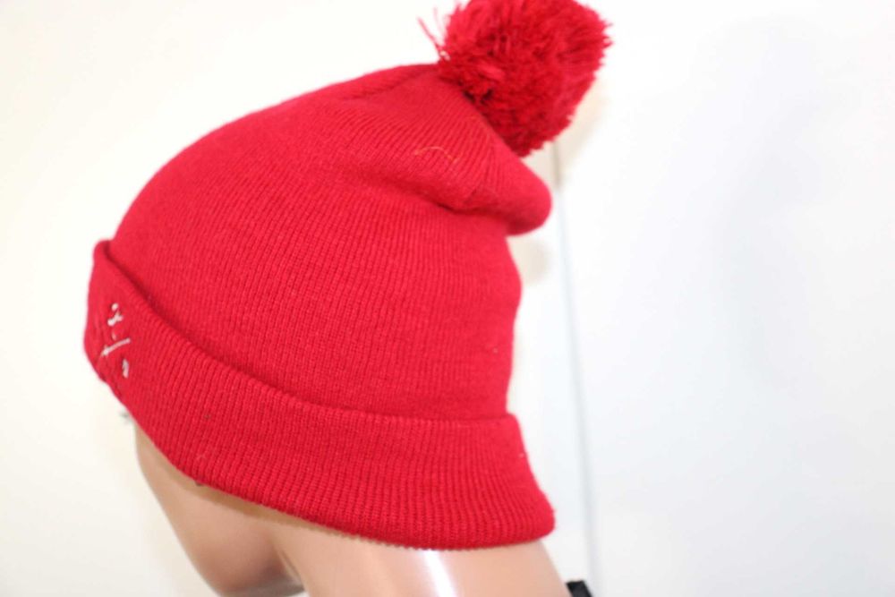 si4 Beechfield zimowa czerwona damska czapka z pomponem one size