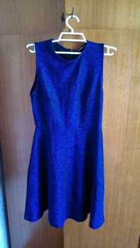 Синее блестящее лёгкое платье SHEIN размер S идеальное состояние