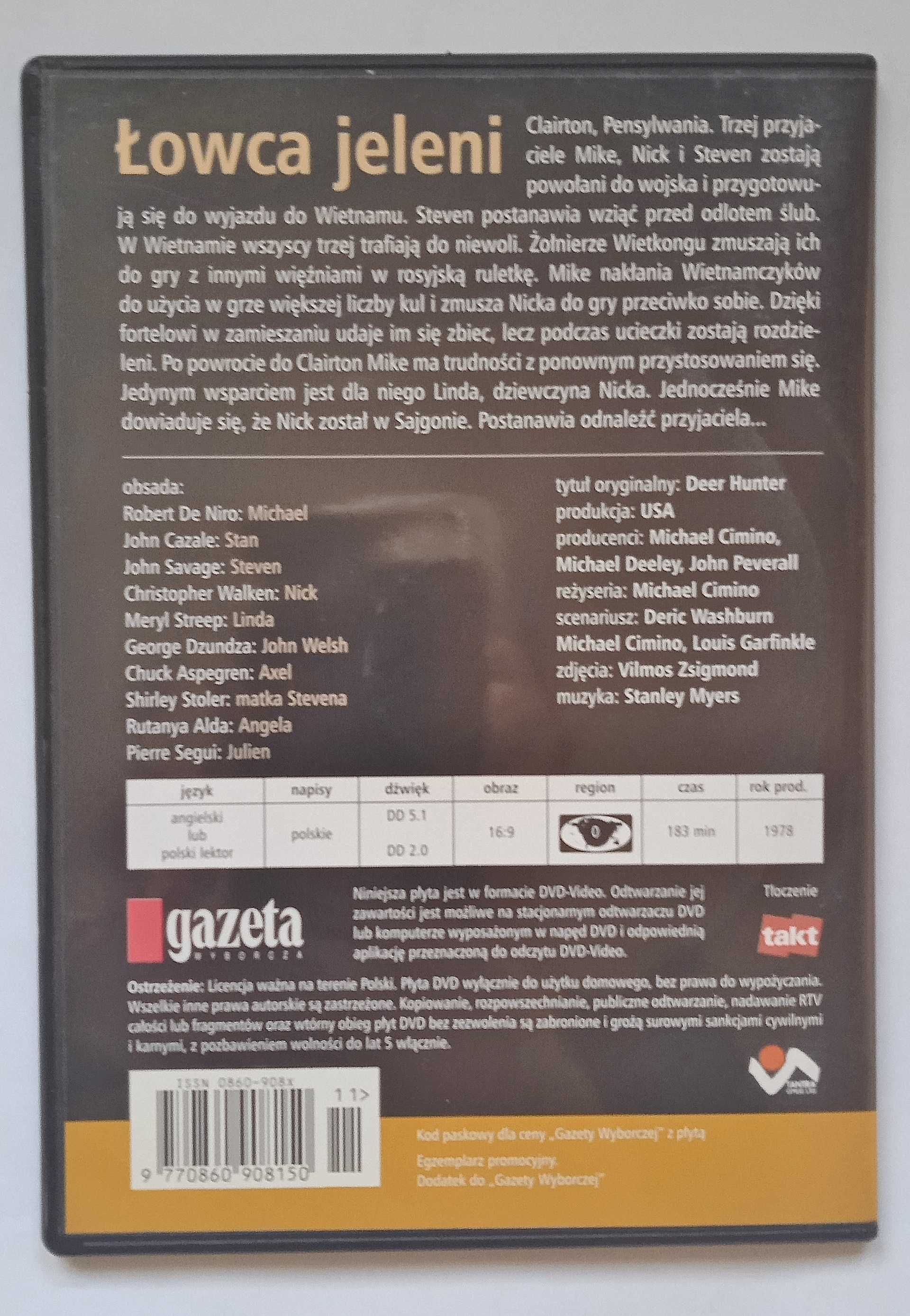 film DVD "Łowca jeleni" reż. Michael Cimino