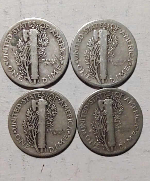 One dima,  srebro, 4 szt