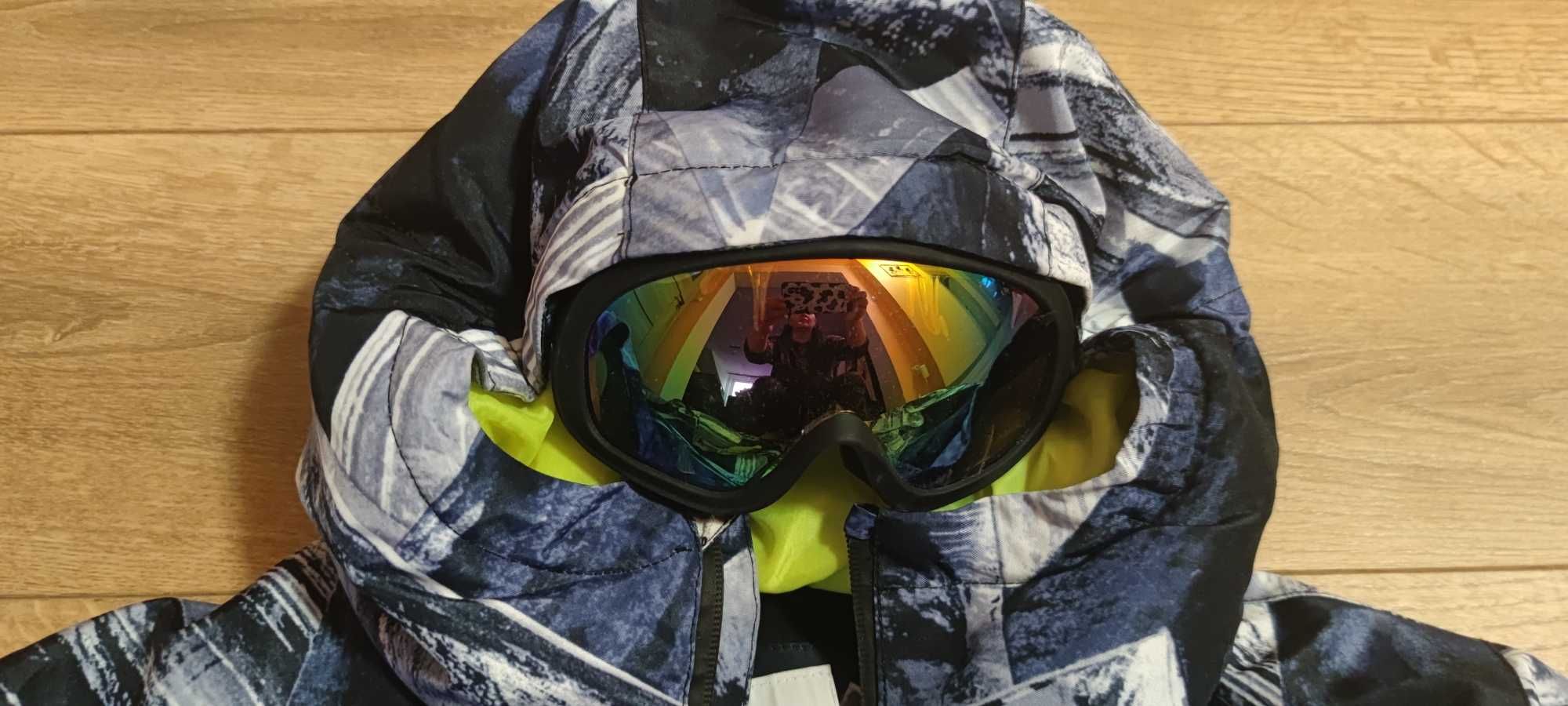 Jak nowa Reserved 170 kurtka narciarska zimowa dla chłopca gogle