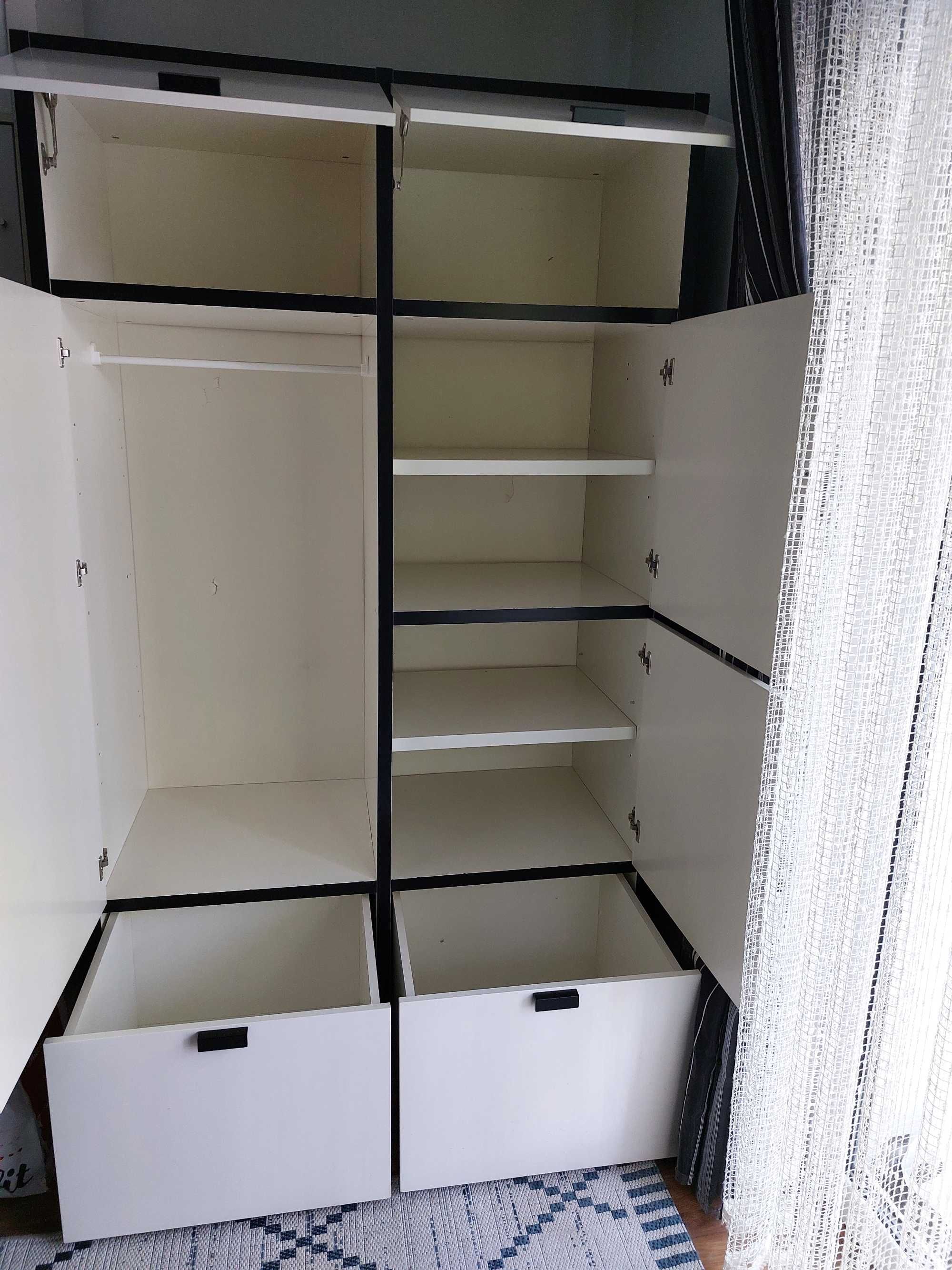 Szafa z 2 szufladami, Ikea Visthus, 2 m x 1.20 m x 57 cm, wolnostojąca