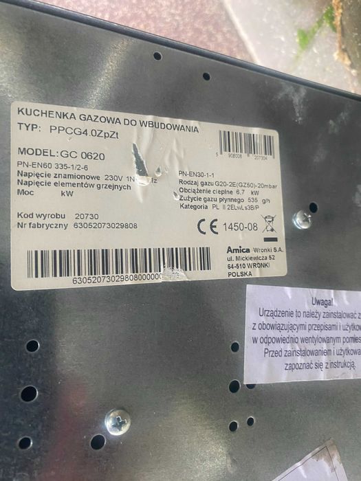 Kuchenka Gazowa AMICA