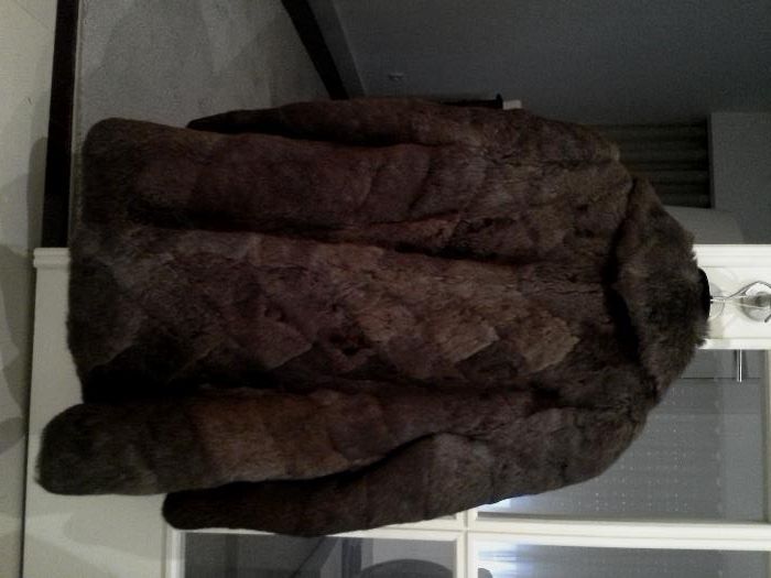 casaco de coelho castanho como novo tam 38