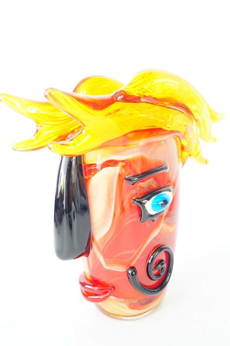 Figurka Murano style WAZON twarz design abstrakcja