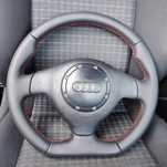 Kierownica Custom ścięta skóra Airbag Audi A3 S3 8L A4 S4 B5 A6 S6 C5