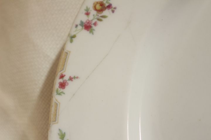 Travessa Oval Porcelana William Guérin & Cª Paris & Limoges 43 cm XIX