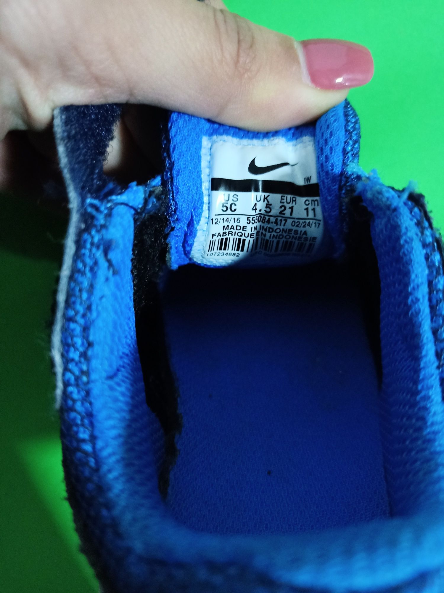 Sapatilhas azuis Nike bebé 21