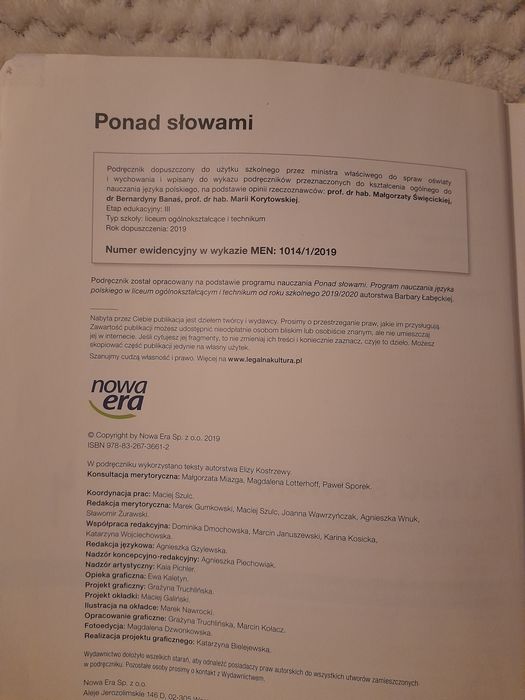 Ponad słowami - podręcznik