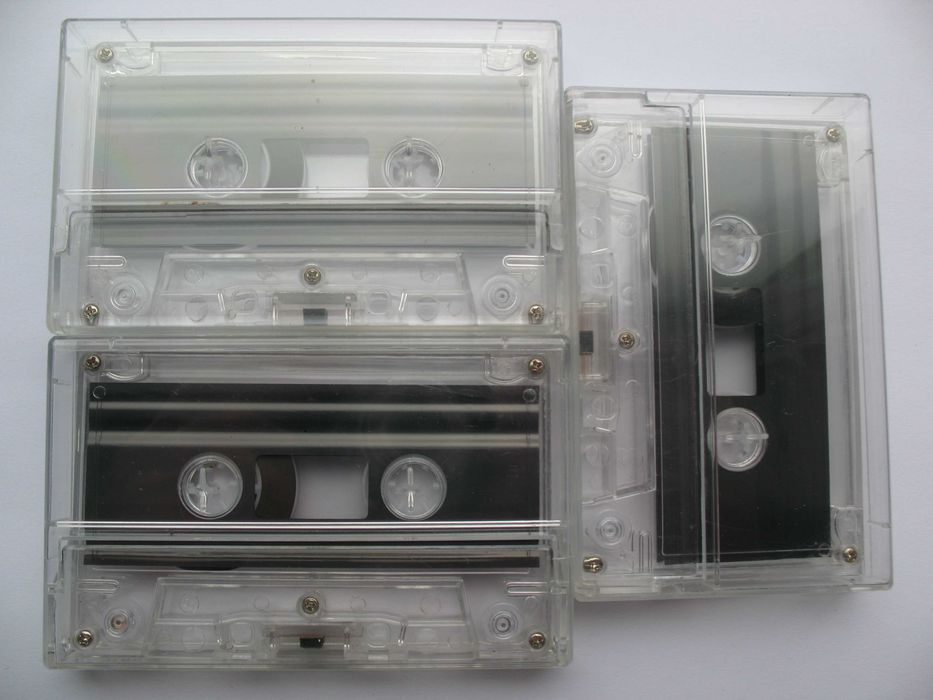 Чистые кассеты МС под запись от С-0 до С-90 и прозрачные коробки к ним