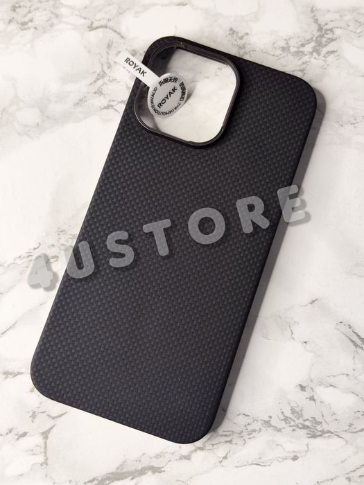 Карбоновый чехол Carbon Royak Magsafe iPhone 16 Pro Max чохол карбон