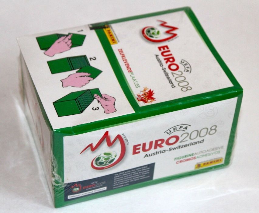 Euro 2008 da Panini – Caixa selada com 100 saquetas + Caderneta