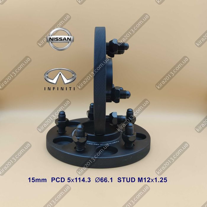 Колёсные проставки Инфинити 15мм PCD 5x114,3 DIA Ø66,1 Nissan Infiniti