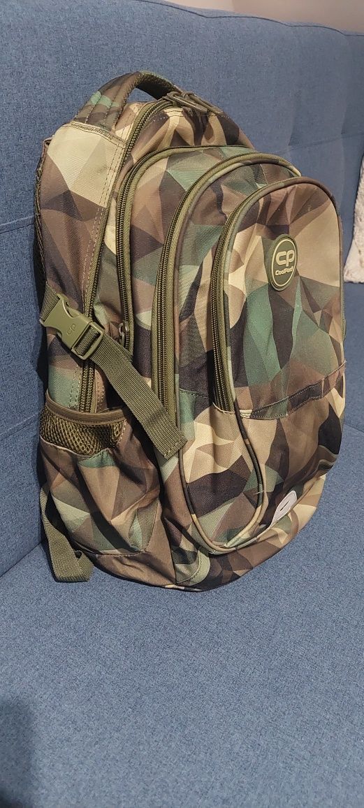 Plecak coolpack zielony brązowy geometryczny wzór