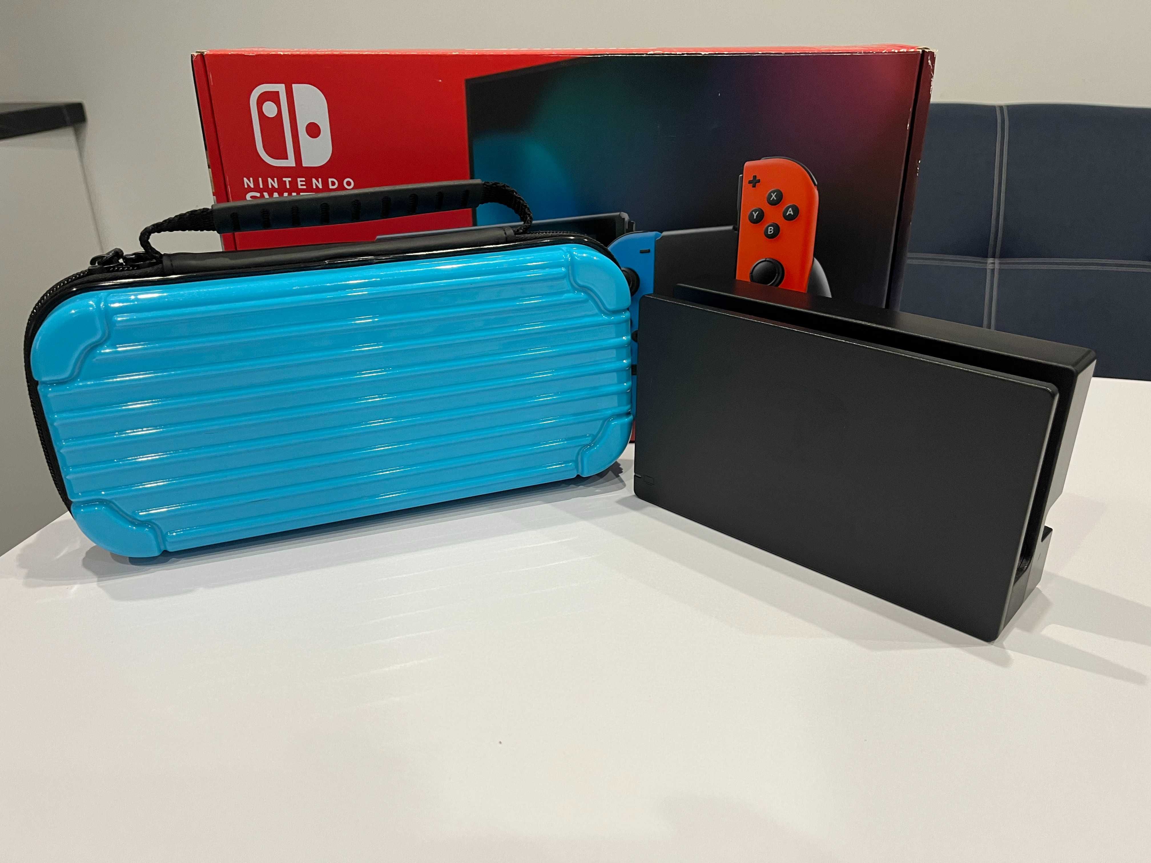 Nintendo Switch v.2 + Док станція + EVA кейс + чохли Evangelion + Скло