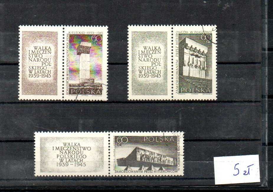 Znaczki Polska - Walka i Męczeństwo Narodu Polskiego +przywieszka lewa