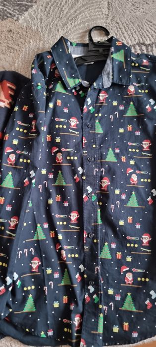 Sweter i koszula swiateczna r.158/164 H&M