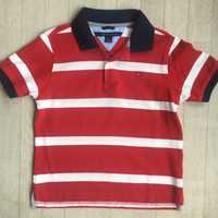 Tommy Hilfiger czerwono biała koszulka polo r. 116/122