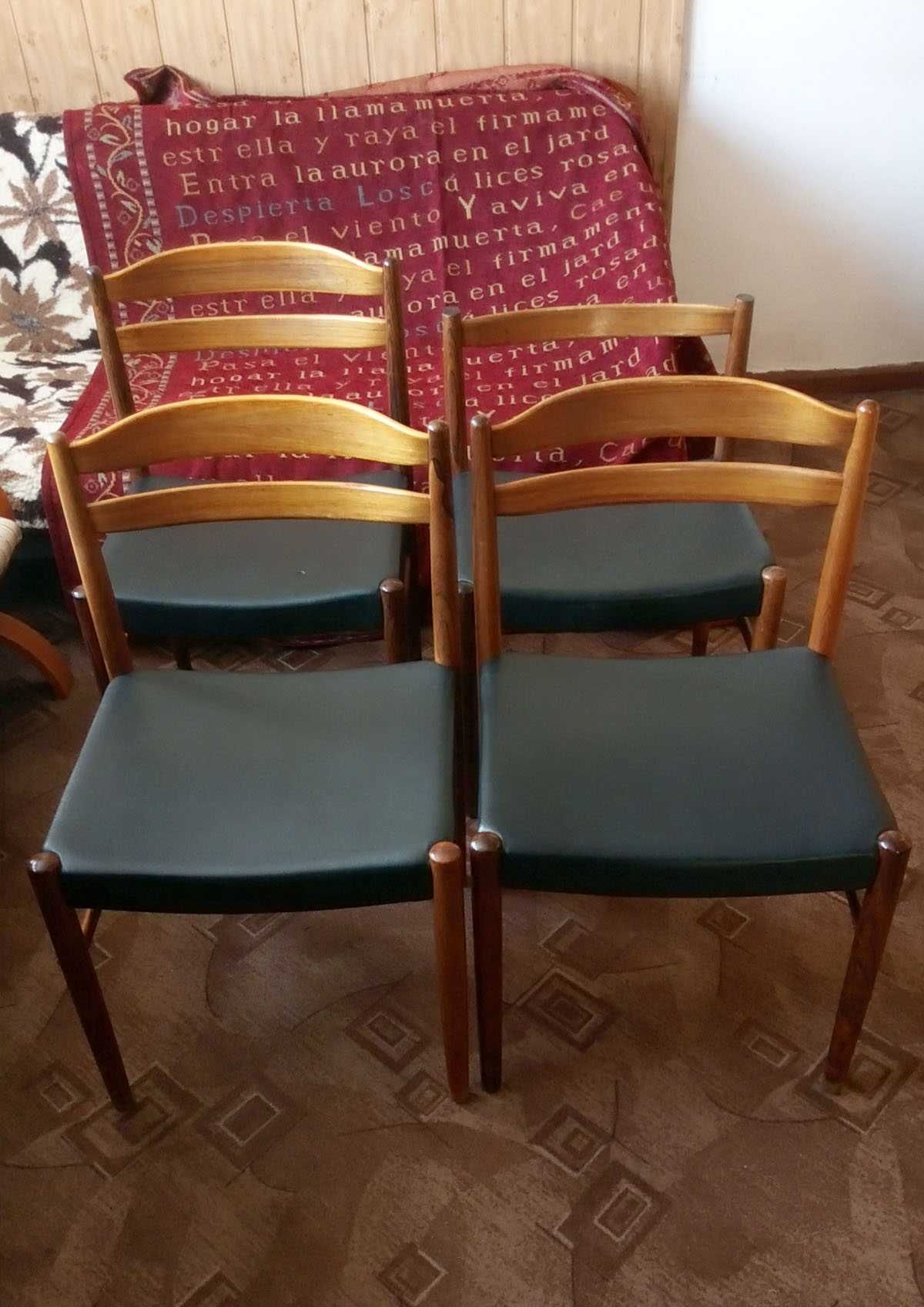 Krzesła lata 60. proj. Carl Ekstrom, skandynawski design